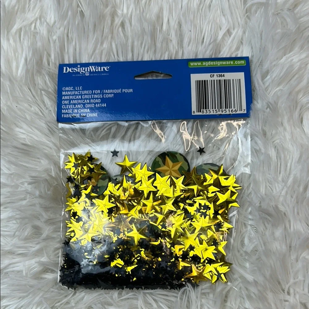 DesignWare Gold and Black and Camo Military Army Party Star Table Confetti
